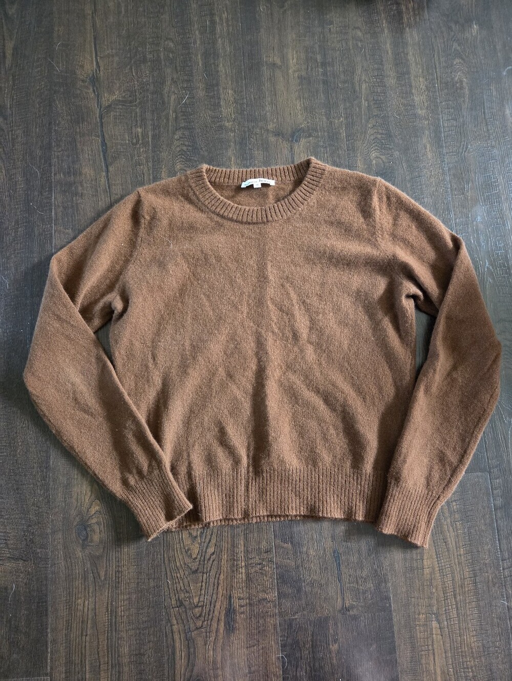 Reformation Brown Recycled Cashmere Crewneck Sweater - Size M - Picture 2 of 6